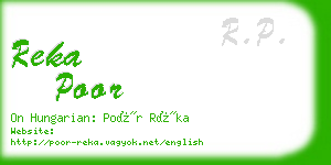 reka poor business card